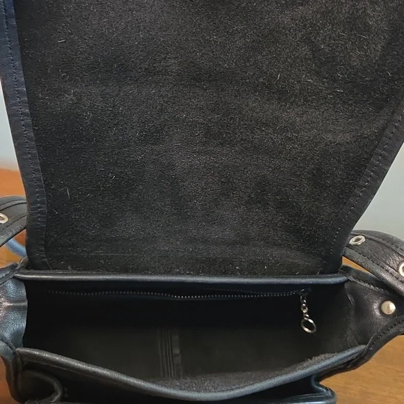 Coach Rambler's Legacy 9067 Leather Shoulder Crossbody Bag Purse Black Vintage - Picture 12 of 15